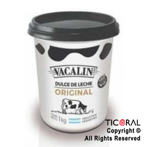 DULCE DE LECHE VACALIN FAMILIAR 6 X 1kGR ENVASE PLASTICO